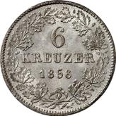 Reverse 6 Kreuzer 1856