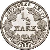 Obverse 1/2 Mark 1908 G