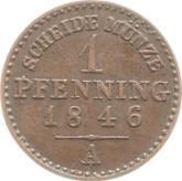 Reverse 1 Pfennig 1846 A