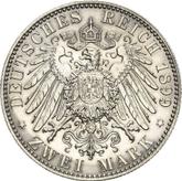 Reverse 2 Mark 1899 E Saxony