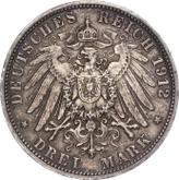 Reverse 3 Mark 1908-1912 A Prussia
