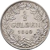 Reverse 1/2 Gulden 1840