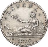 Obverse 20 Céntimos 1870 SNM