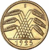 Reverse 5 Reichspfennig 1925 E