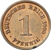 Obverse 1 Pfennig 1893 D
