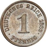 Obverse 1 Pfennig 1889 J