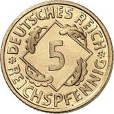 Obverse 5 Reichspfennig 1925 G