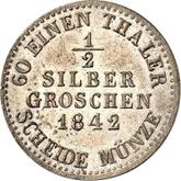 Reverse 1/2 Silber Groschen 1842