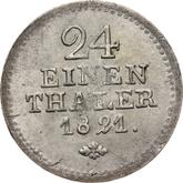 Reverse 1/24 Thaler 1821