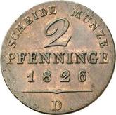 Reverse 2 Pfennig 1826 D