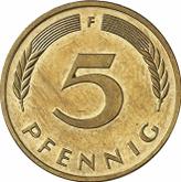Obverse 5 Pfennig 1996 F