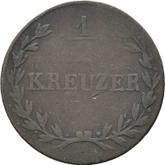 Reverse 1/2 Kreuzer 1825