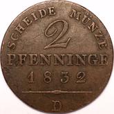 Reverse 2 Pfennig 1832 D