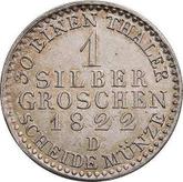 Reverse Silber Groschen 1822 D