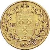 Reverse 20 Francs 1827 W