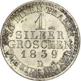 Reverse Silber Groschen 1839 D