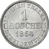 Reverse Groschen 1864 B