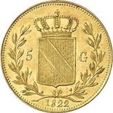 Reverse 5 Gulden 1822
