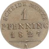 Reverse 1 Pfennig 1827 A