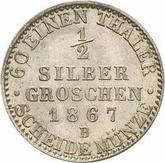 Reverse 1/2 Silber Groschen 1867 B