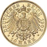 Reverse 10 Mark 1902 D Saxe-Meiningen