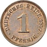 Obverse 1 Pfennig 1897 D