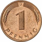 Obverse 1 Pfennig 1995 J