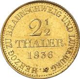 Reverse 2 1/2 Thaler 1836 B