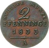 Reverse 2 Pfennig 1833 A