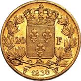 Reverse 20 Francs 1830 W