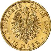 Reverse 10 Mark 1877 D Bayern