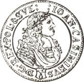 Obverse 1 Zloty (30 Groszy) 1668 Pattern