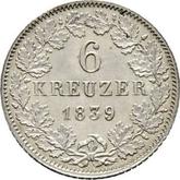 Reverse 6 Kreuzer 1839