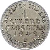 Reverse Silber Groschen 1842 D
