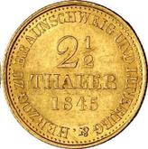 Reverse 2 1/2 Thaler 1845 B