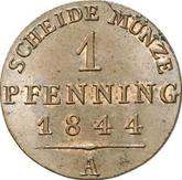 Reverse 1 Pfennig 1844 A
