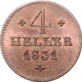 Reverse 4 Heller 1831