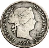 Obverse 20 Céntimos de escudo 1866