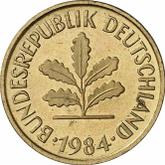 Reverse 5 Pfennig 1984 F