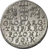 Reverse 3 Groszy (Trojak) 1601 K Krakow Mint