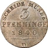 Reverse 3 Pfennig 1840 D