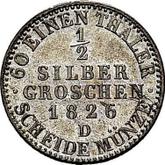 Reverse 1/2 Silber Groschen 1826 D
