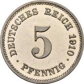 Obverse 5 Pfennig 1910 G
