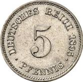 Obverse 5 Pfennig 1895 E