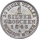 Reverse Silber Groschen 1866 A