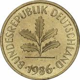 Reverse 5 Pfennig 1986 J