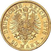 Reverse 20 Mark 1878 D Bayern