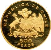 Obverse 500 Pesos 1976 So Liberation of Chile