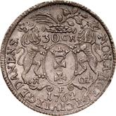 Reverse 1 Zloty (30 Groszy) 1762 REOE Danzig