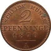 Reverse 2 Pfennig 1870 A
